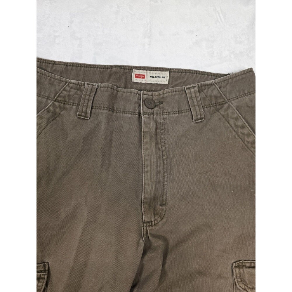 Wrangler Men's Brown Relaxed Fit Cotton Twill Cargo Pants Straight Leg - Picture 5 of 13